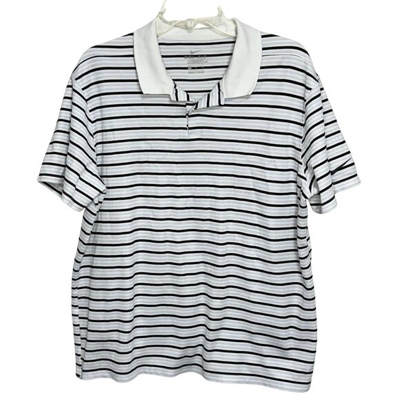Nike Men's Striped Standard Fit Dri-Fit Golf Polo Shirt - Size XL - Picture 1 of 7